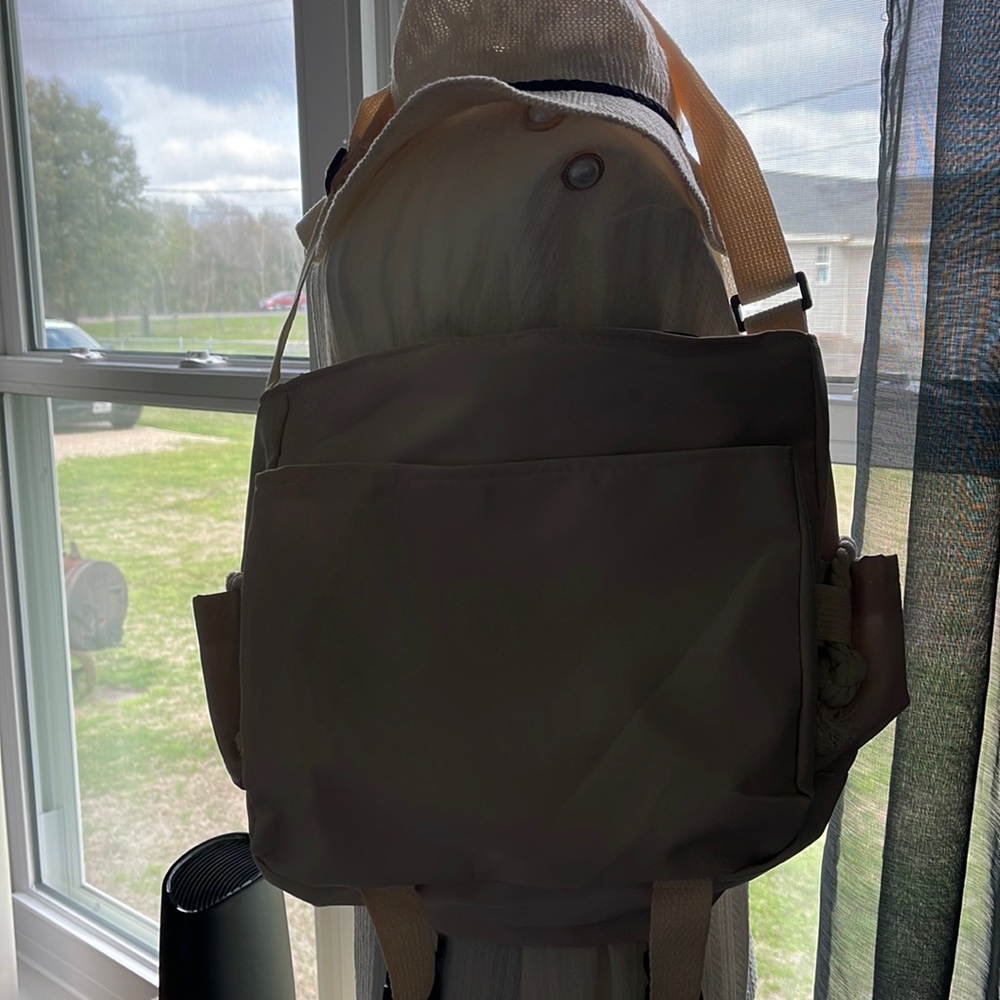 Cream colored canvas bag